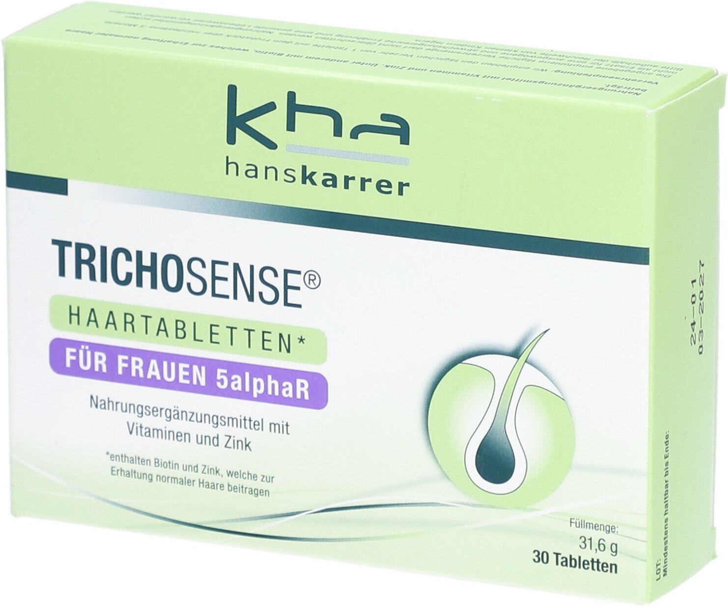 Trichosense Haartabletten für Frauen 5alphaR 30 St Tabletten