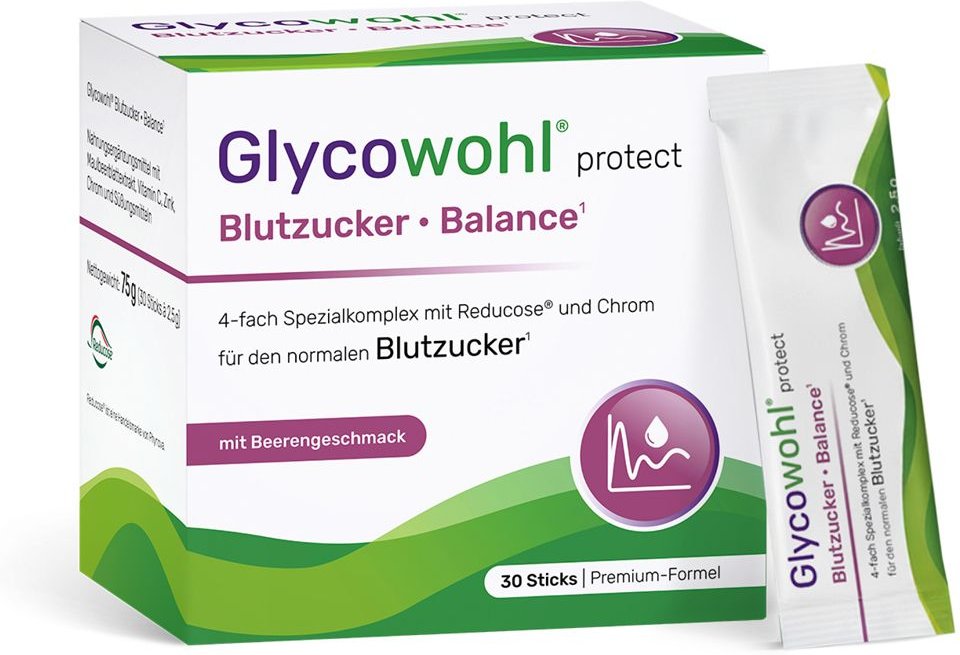 Glycowohl Blutzucker Balance m.Reduc.&Chrom Sticks 30 St PUE new