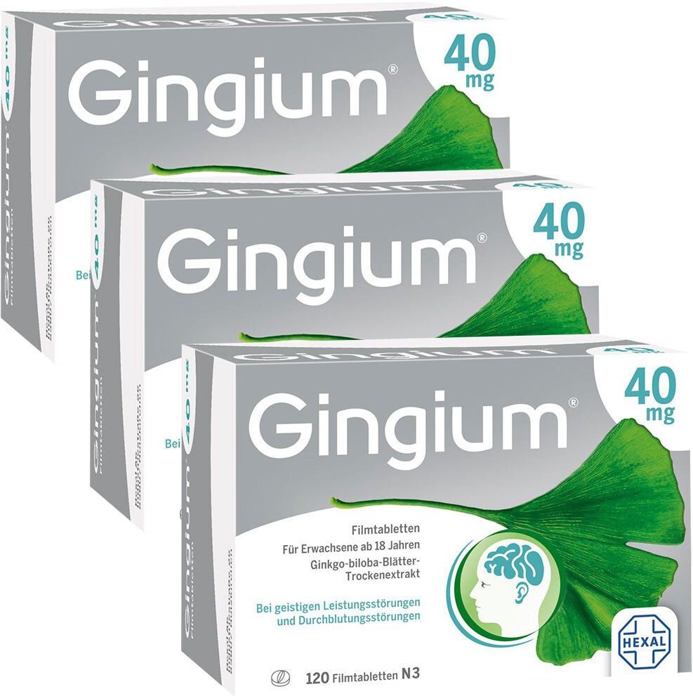 Gingium 40Mg Filmtabletten 3er-Pack 3x120 St