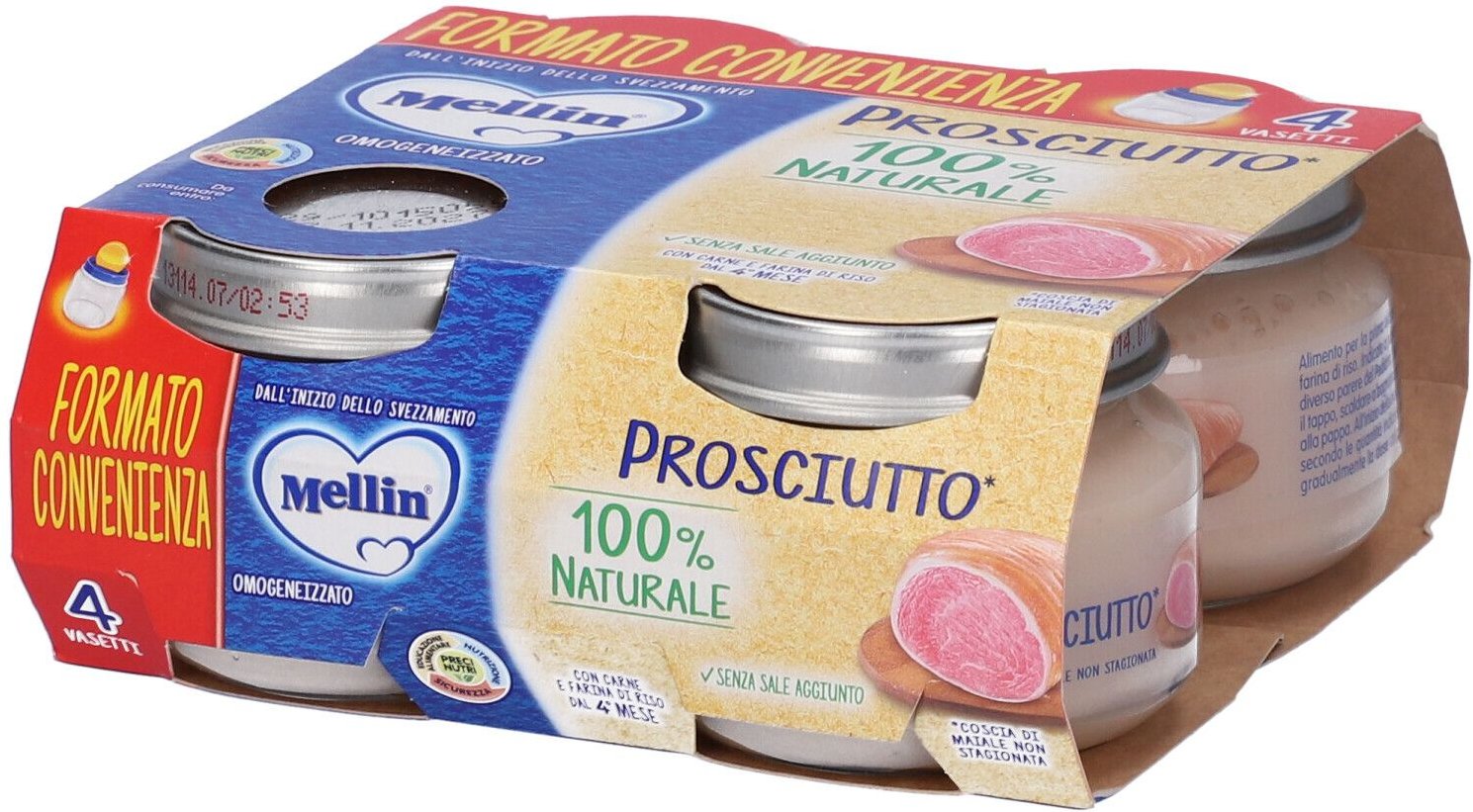 Mellin Omog Prosciutto 4X80G 4x80 g Brei