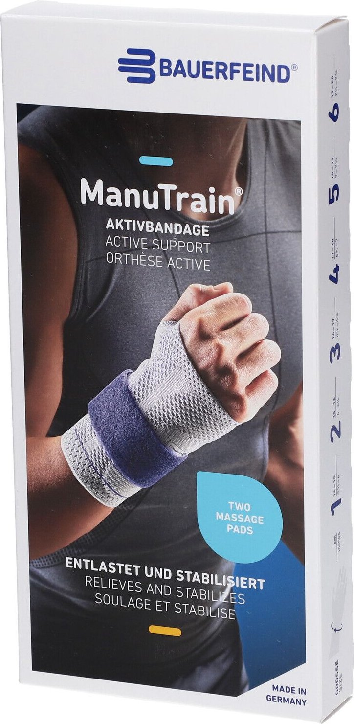 Manutrain Handgelenkbandage rechts Gr.4 schwarz 1 St Bandage(s)