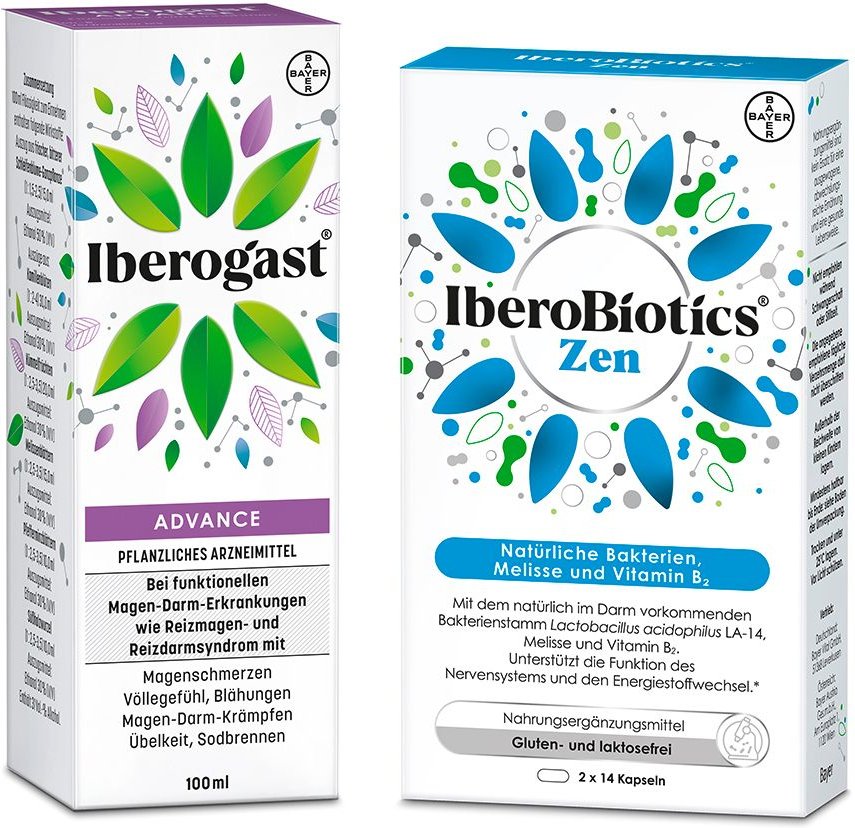 Iberogast Advance Flüssigkeit zum Einnehmen & Iberobiotics Zen Kapseln 1 St