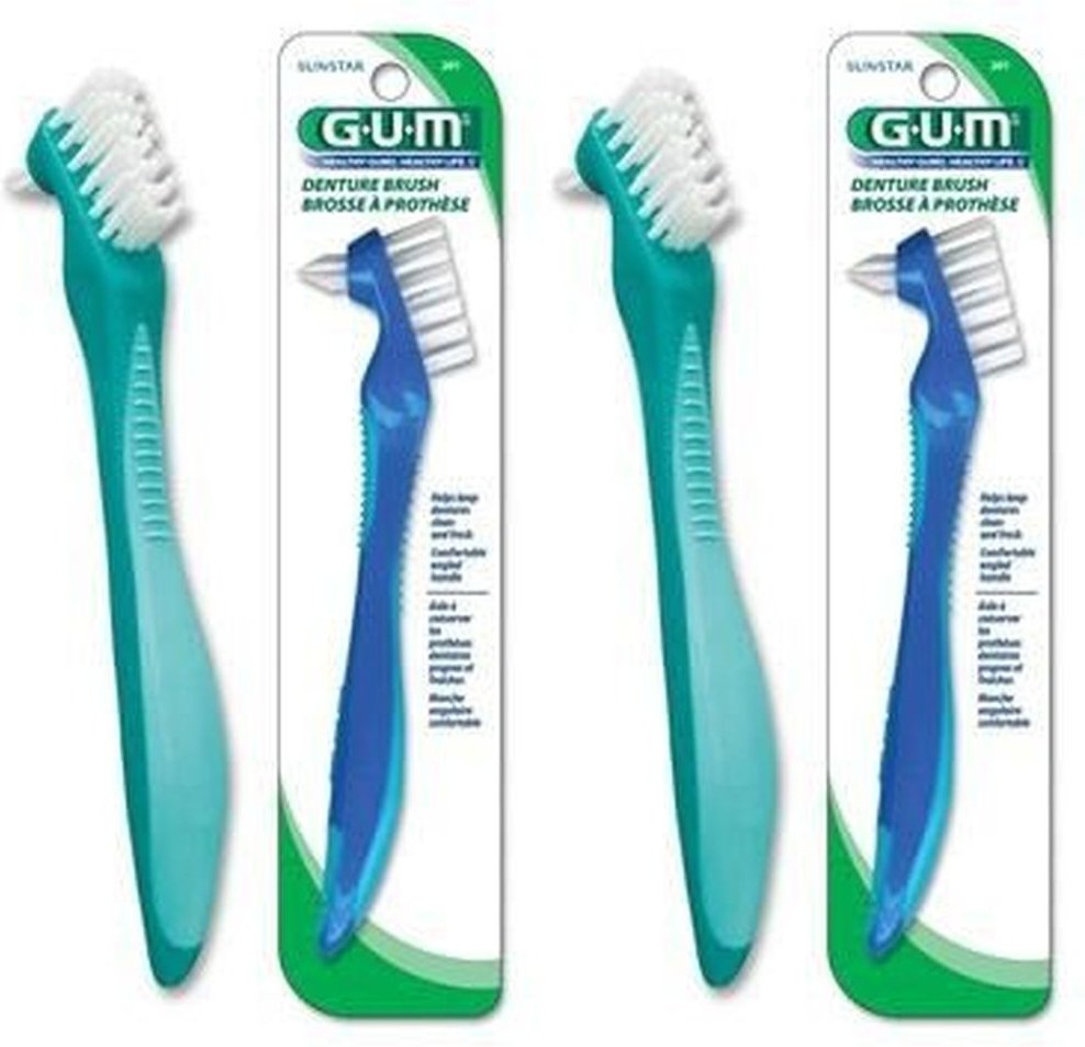 GUM Prothesenbuerste x2 2x1 St Zahnbürste
