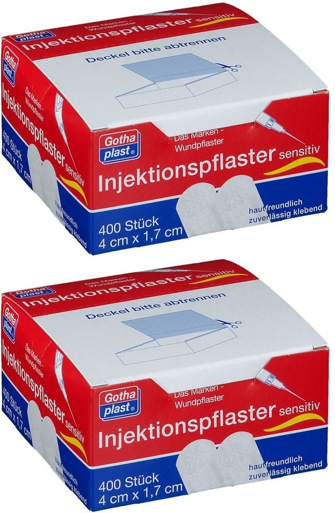 Gothaplast Injektionspfl.sensitiv 1,7x4 cm 2x 2x400 St Pflaster