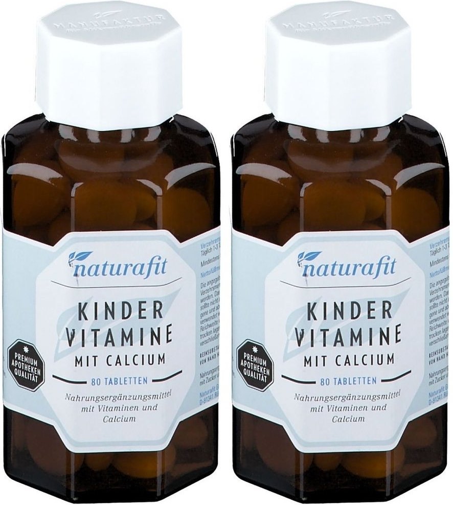 Naturafit Kindervitamine m.Calcium Lutschtabletten 2x 2x80 St
