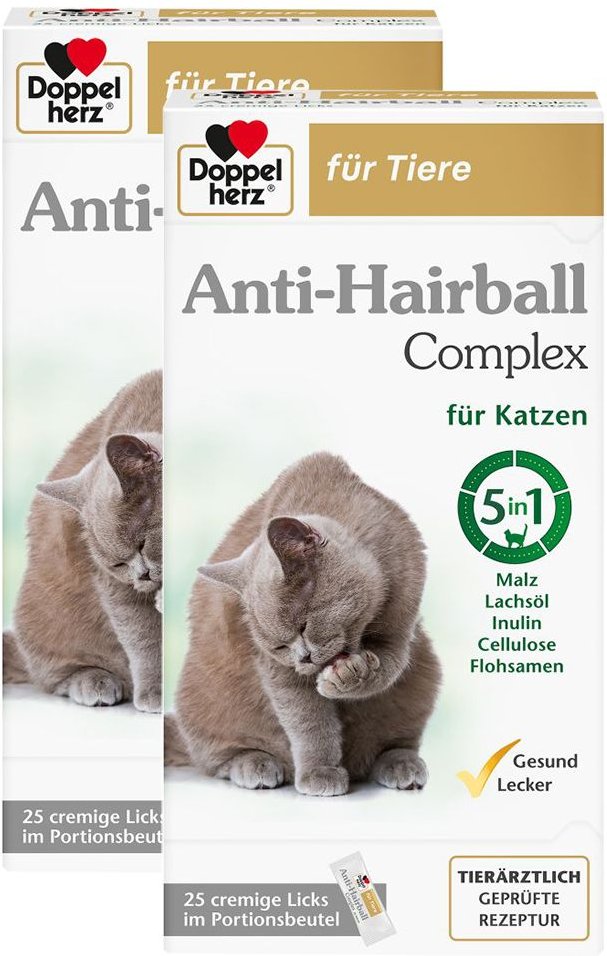 Thumbnail - Doppelherz Anti-Haarball Complex für Katzen Doppelpack 2x25x10 ml Paste