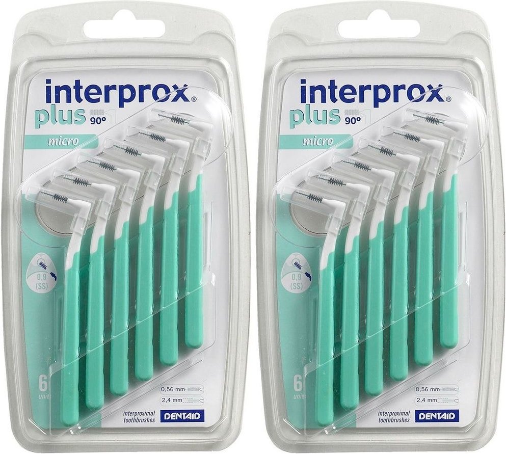 INTERPROx Plus Micro Gruen x2 2x6 St Zahnbürste