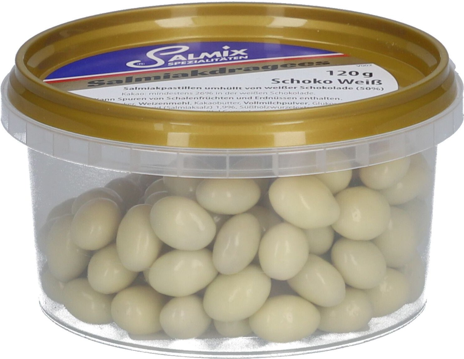Salmix Salmiakdragees Schoko weiß 120 g Dragees