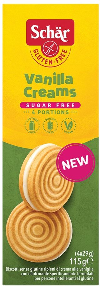 Schar Sugar Free Vanilla Cream 115 g Kekse