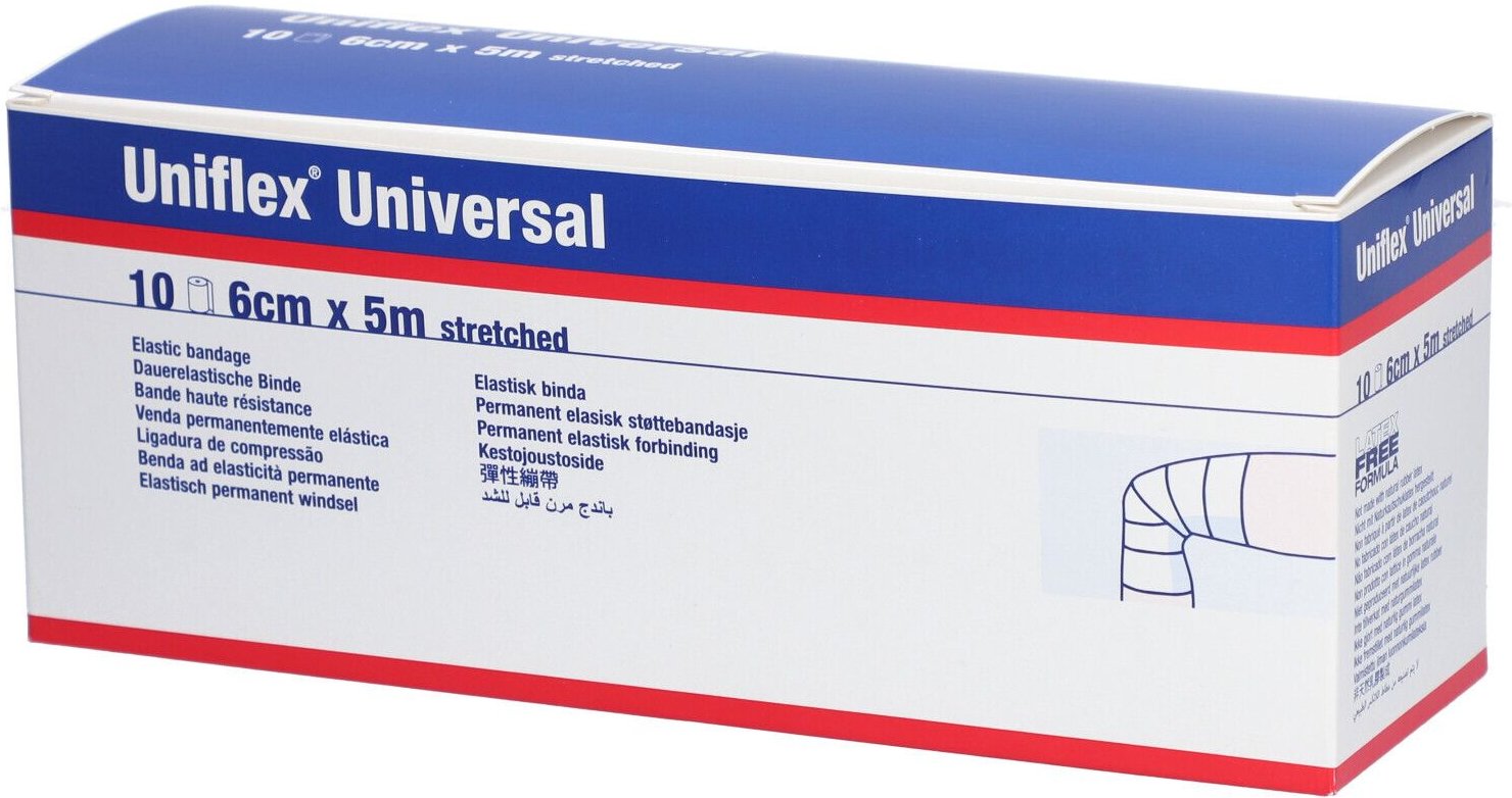 Uniflex Universal Binden 6 cmx5 m Zellglas weiß 10 St