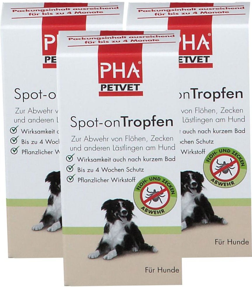 Thumbnail - PHA Spot-on Tropfen für Hunde x3 3x2x2 ml