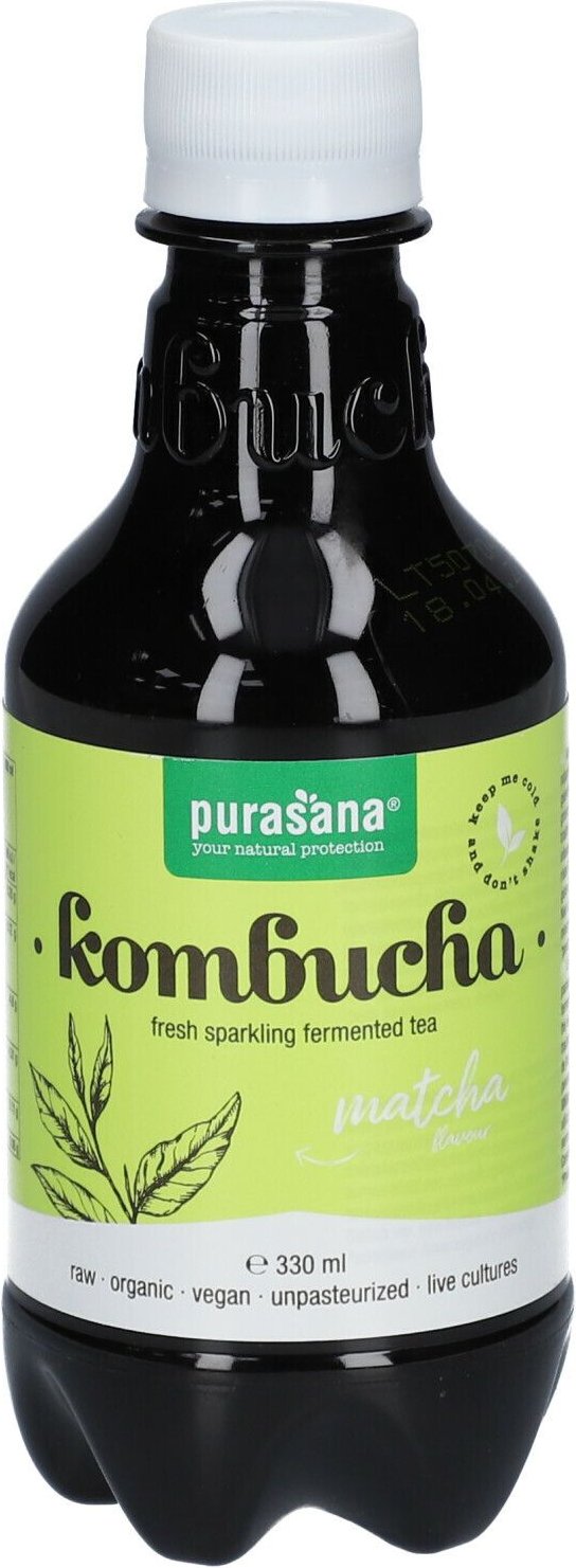 Purasana Kombucha Matcha Flavour Drink Bio 330 ml Flüssigkeit