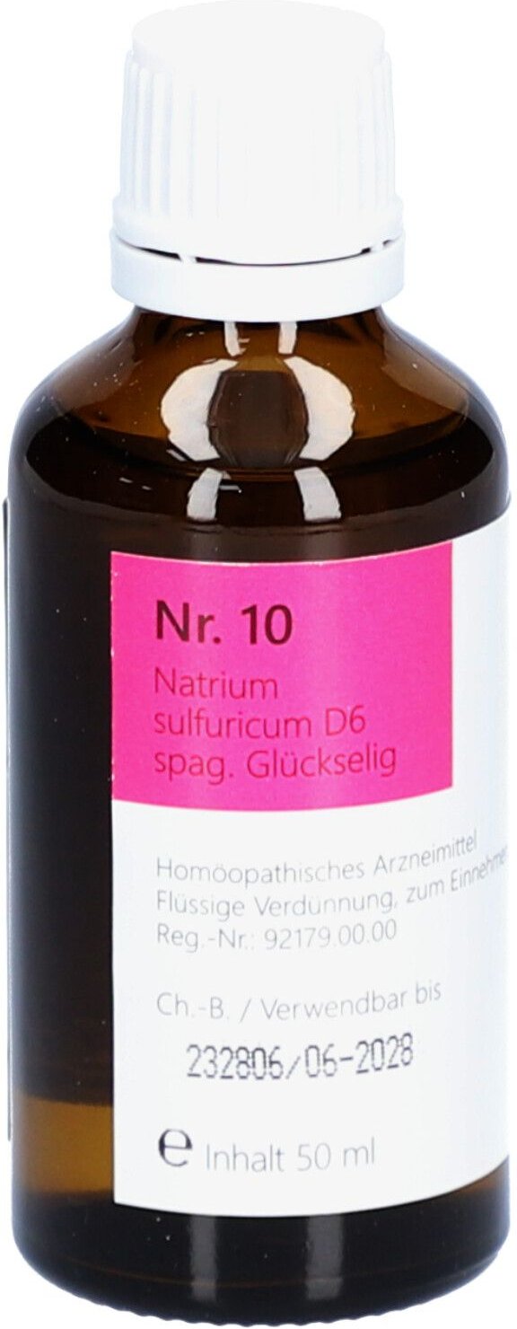 Nr.10 Natrium sulfuricum D 6 spag.Glückselig 50 ml Tropfen zum Einnehmen