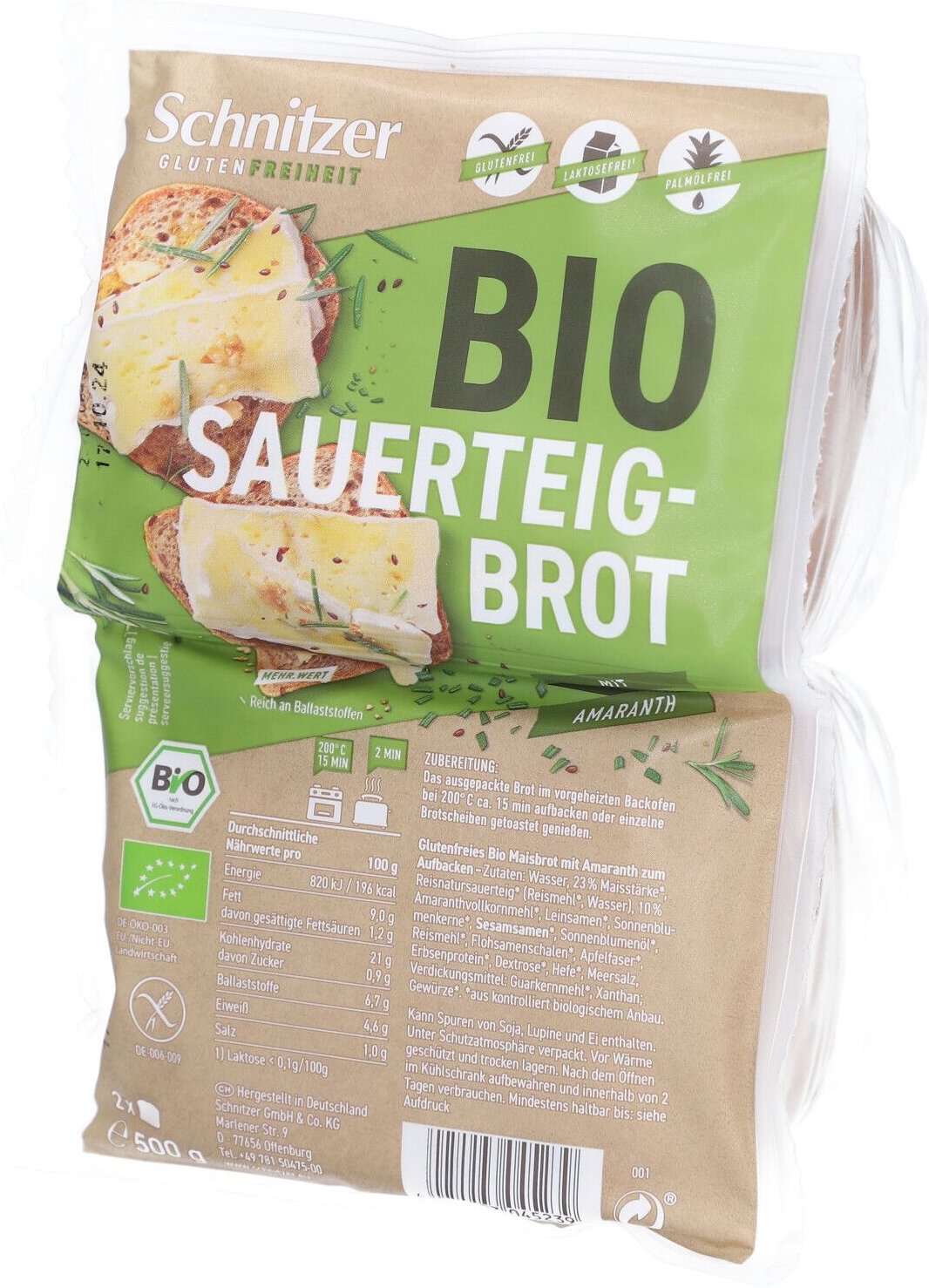 Schnitzer Bio Rustico + Amaranth 500 g Tee