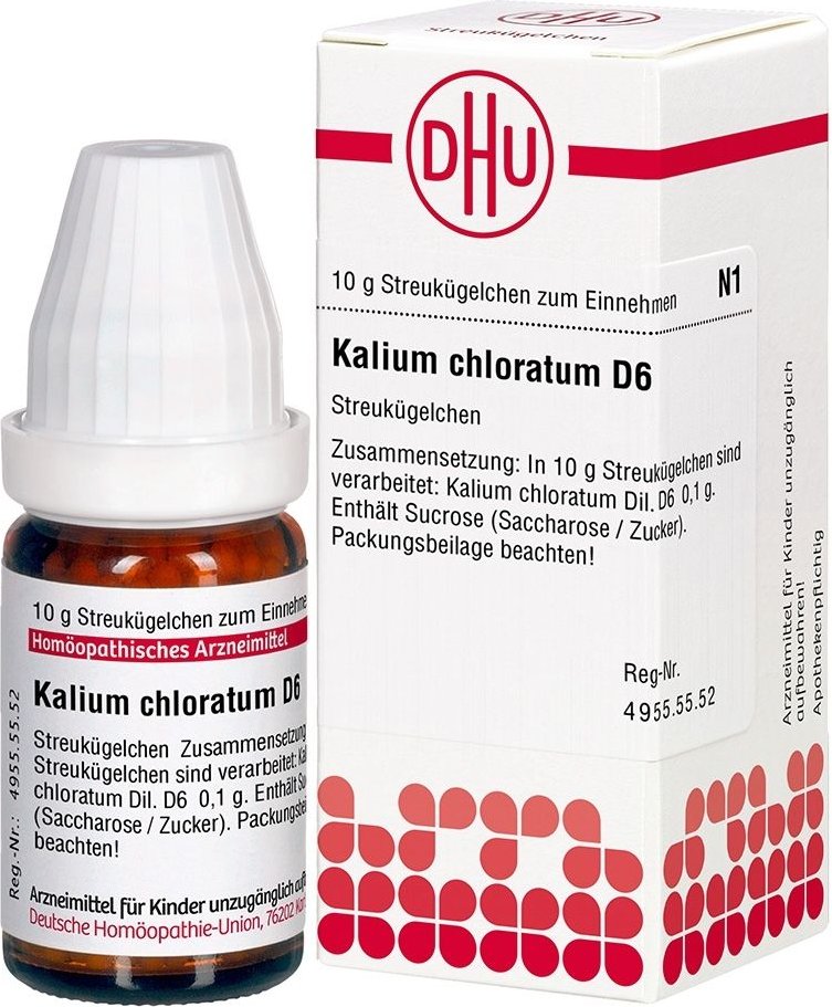 Kalium Chloratum D 6 Globuli 10 g