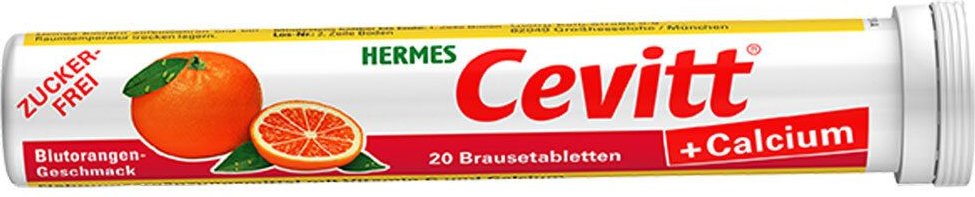 Hermes Cevitt+Calcium Blutorange Brausetabletten 20 St