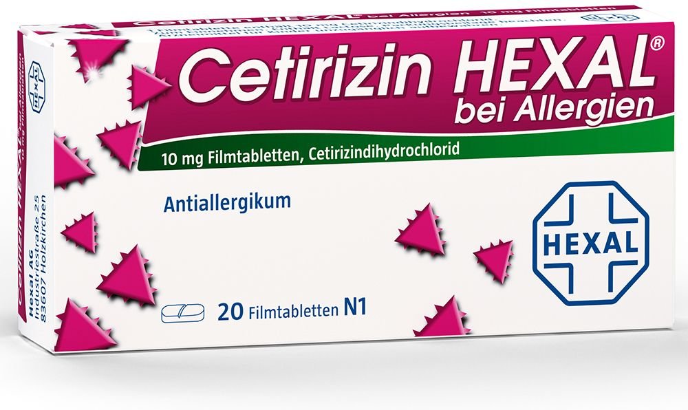Cetirizin Hexal Filmtabletten bei Allergien 20 St
