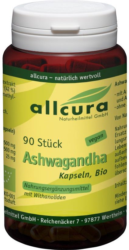 Ashwagandha BIO mit Extrakt KSM 66 Kapseln 90 St