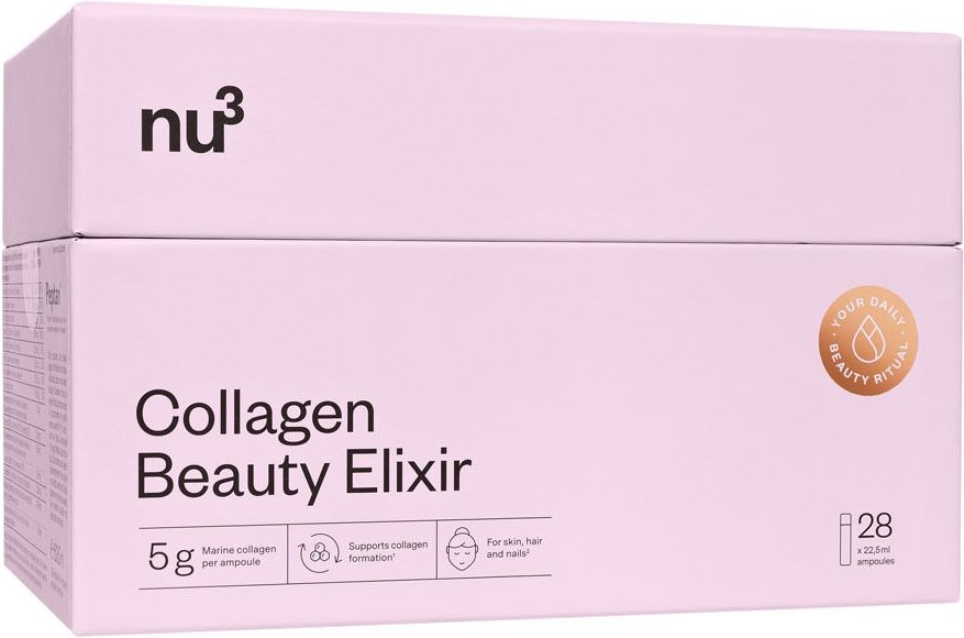 nu3 Premium Collagen Beauty Elixir 28x22,5 ml Trinkampullen