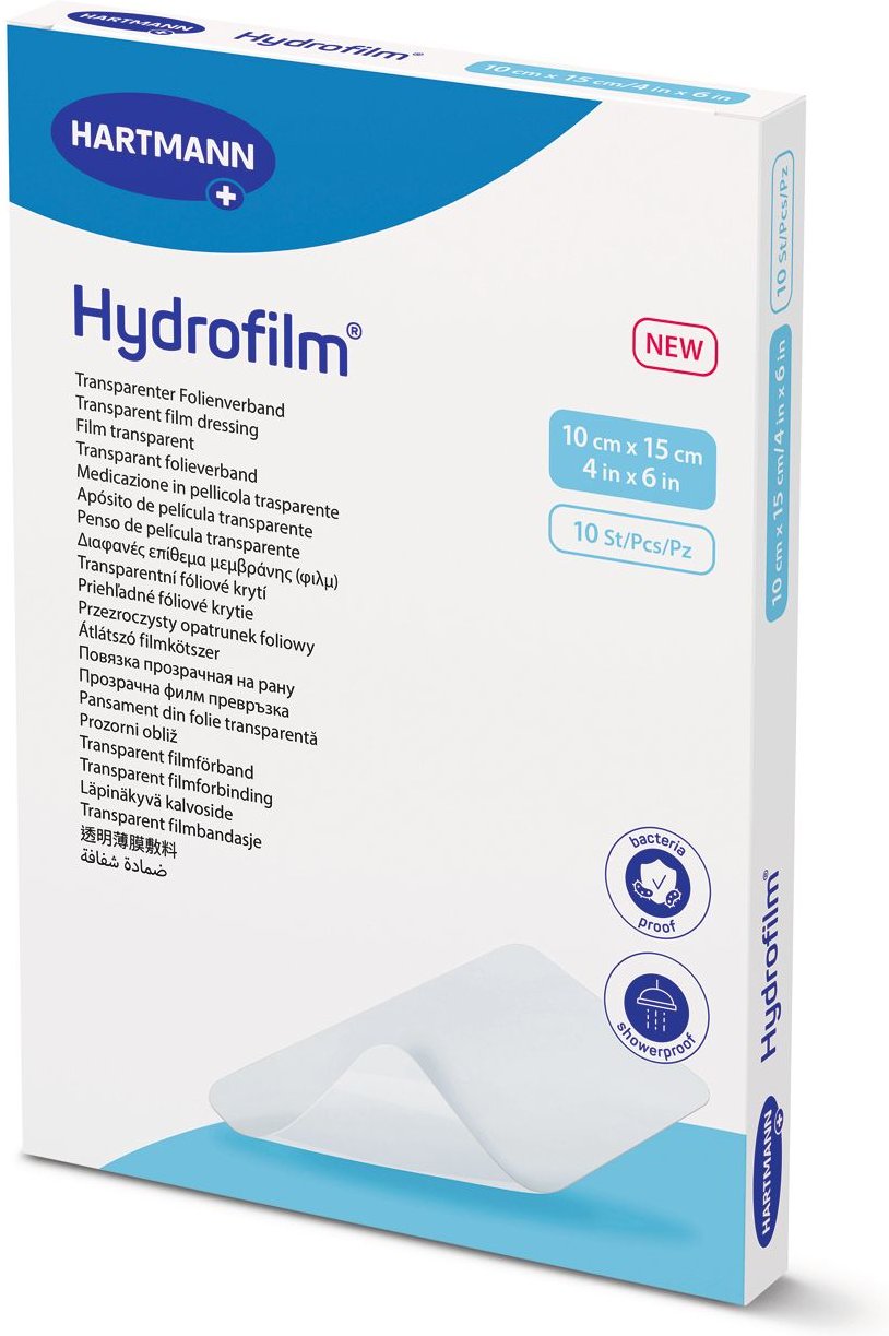 Hydrofilm transparenter Folienverband 10x15 cm 10 St Verband