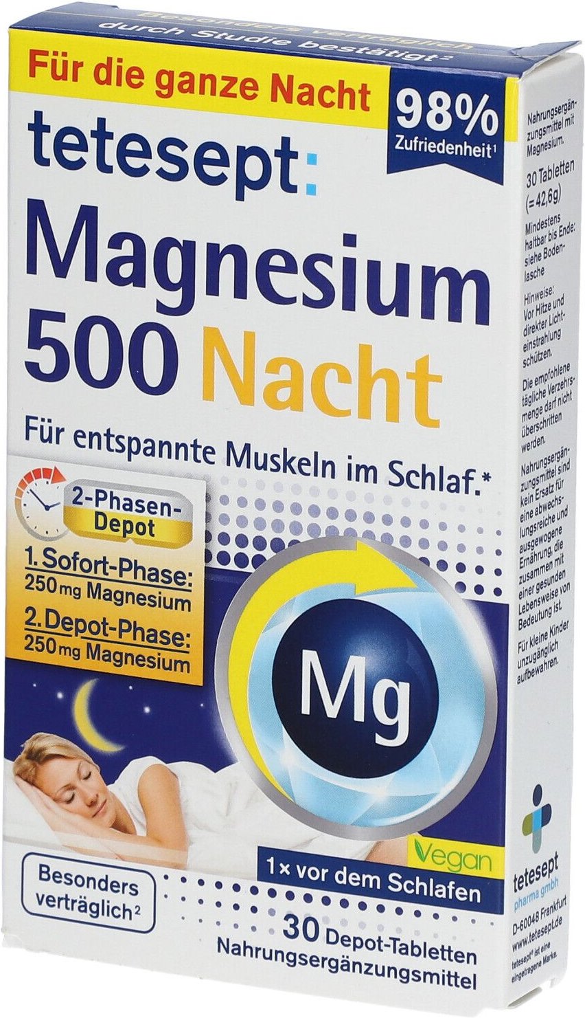 Tetesept Magnesium 500 Nacht Tabletten