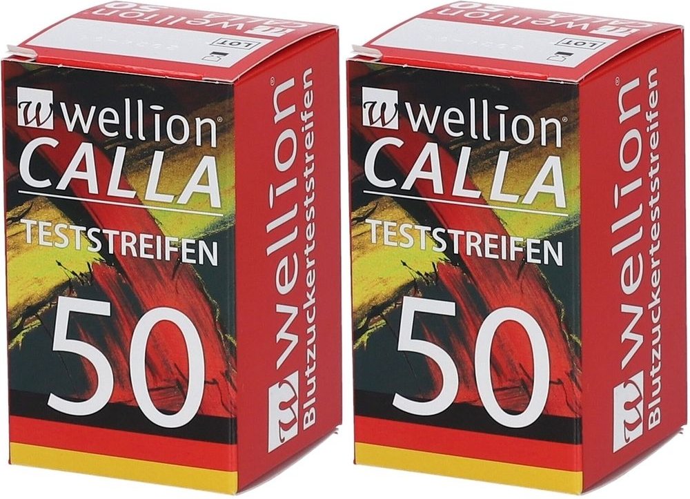 Wellion Calla Blutzuckerteststreifen 2x 2x50 St Teststreifen