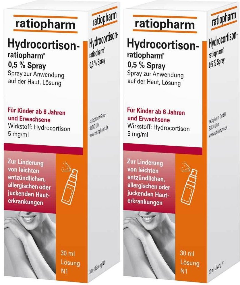 Hydrocortison Ratio 0.5% Doppelpack 2x30 ml Spray