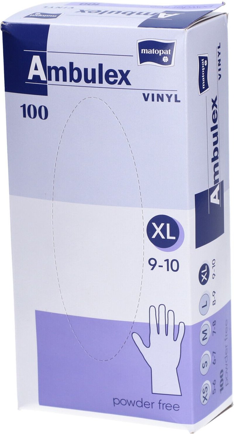 Ambulex Vinyl Unt.Hands.unster.ungepud.XL 100 St Handschuhe