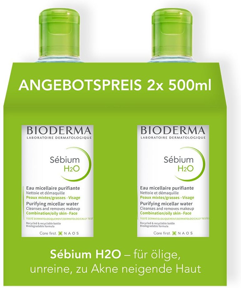 Bioderma Sebium H2O Reinigungslösung Duo 2x500 ml Lösung