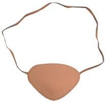 Augenklappe mit Gummiband sandfarben