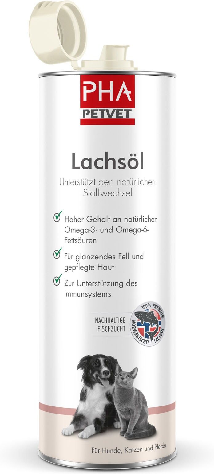 PHA Lachsöl f.Hunde/Katzen/Pferde 1000 ml Öl