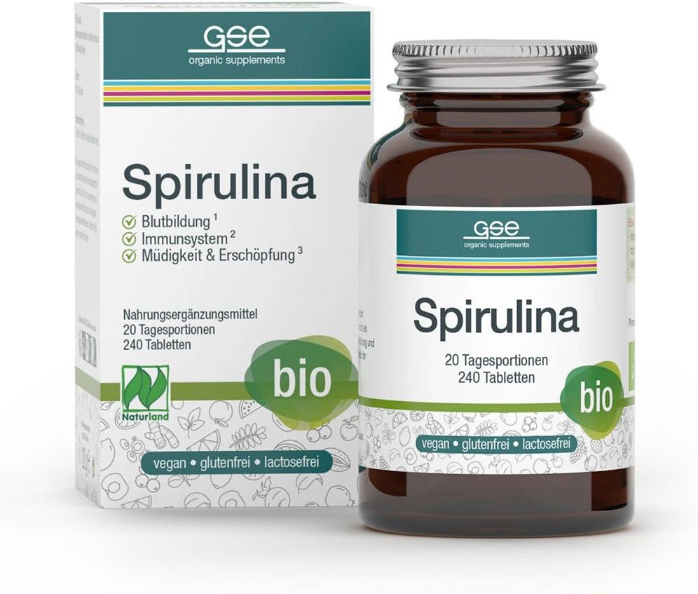 GSE Spirulina 500 mg Bio Naturland Tabletten 240 St