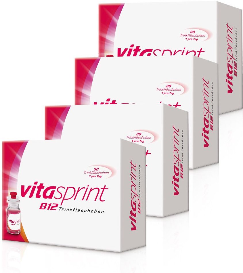 Vitasprint B12 Trinkfläschchen, mit Vitamin für mehr Energie 4x 4x30 St