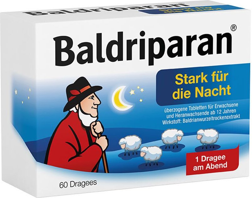 Baldriparan Stark für die Nacht überzogene Tab. 60 St Überzogene Tabletten