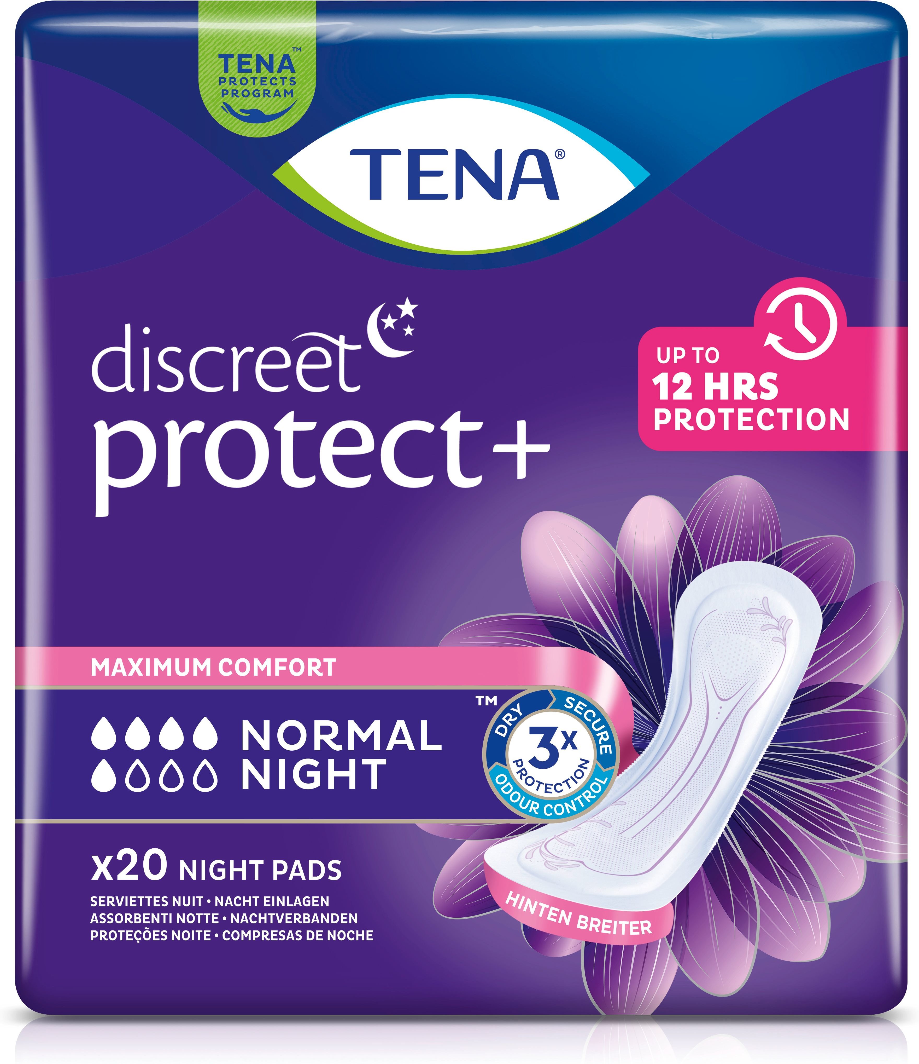 Tena Discreet Inkontinenz Einlagen normal night 20 St Binden