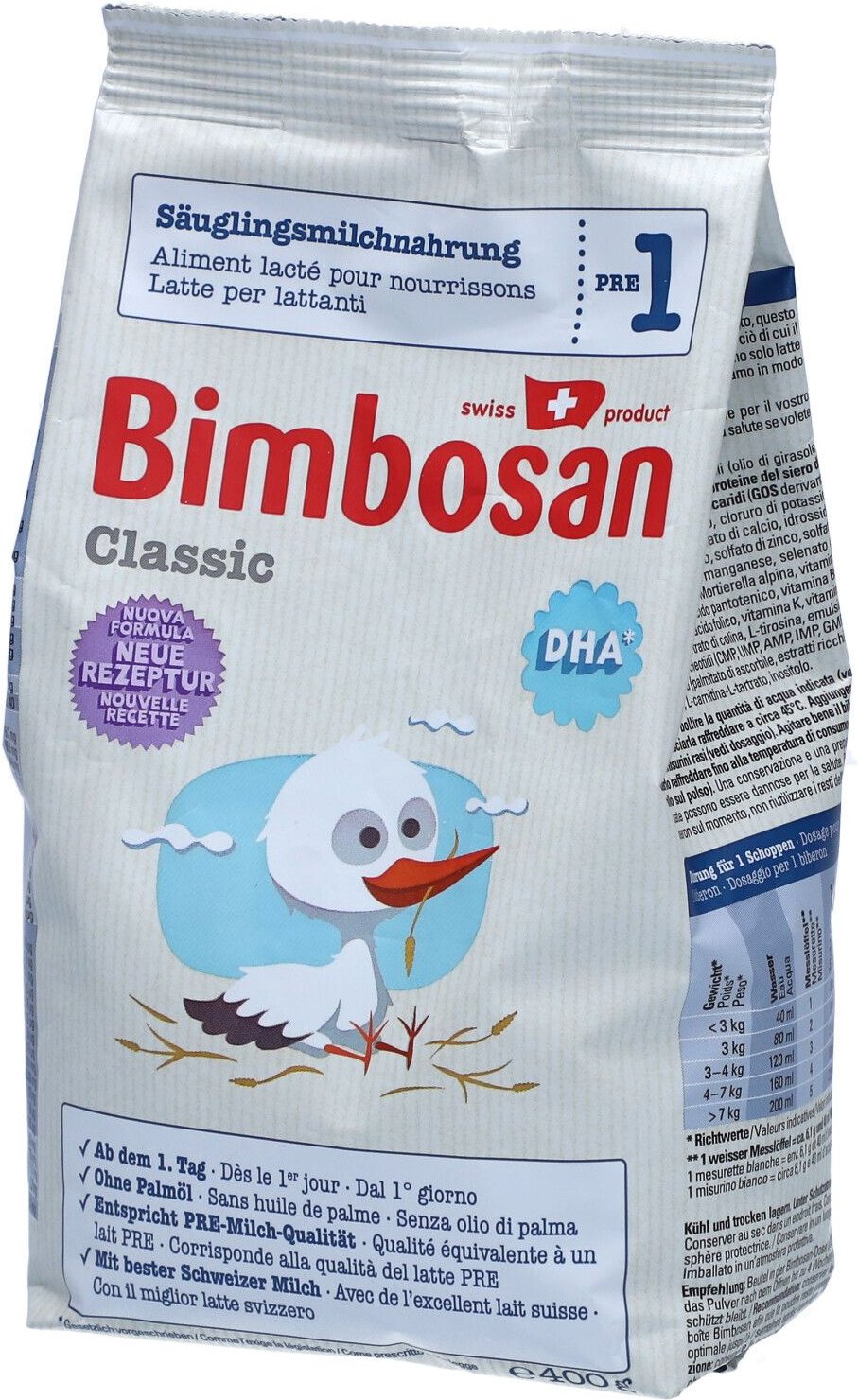 Bimbosan Classic 1 Säugling refill 400 g Puder