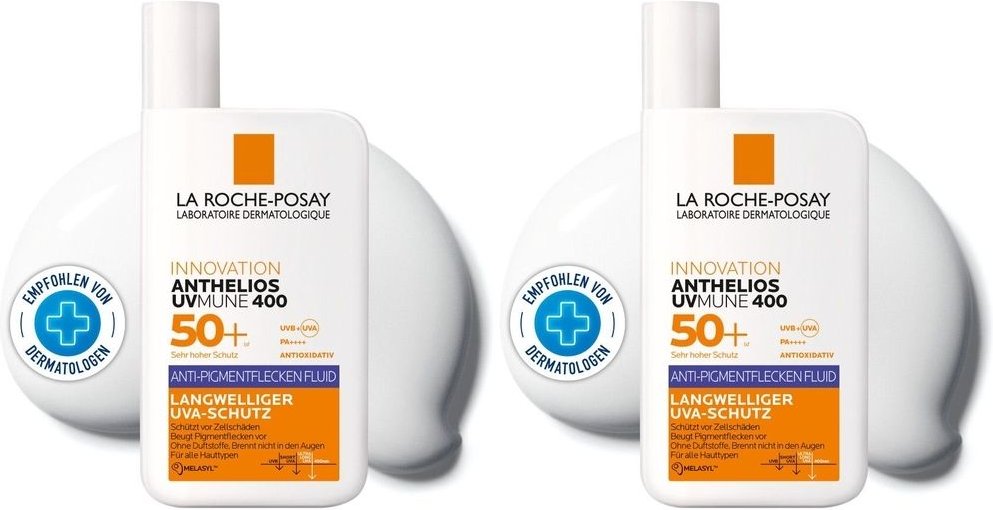 Roche-Posay Anthelios Anti-Pigment Flu.UVM.LSF 50+ 2x 2x50 ml Flüssigkeit