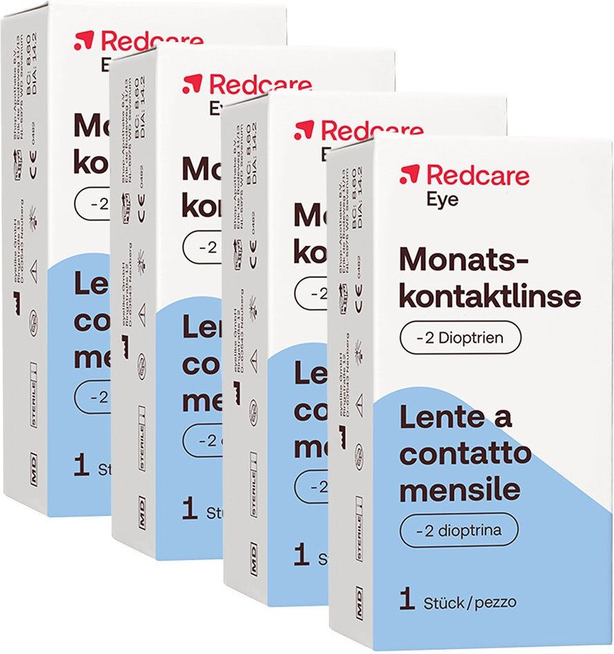 Redcare Monatslinse -2 4-er Set 4x1 St Kontaktlinsen