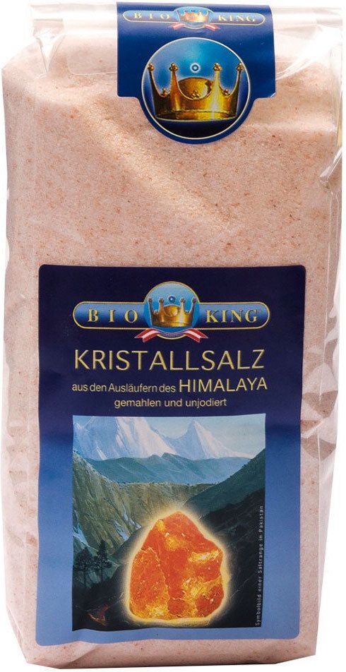BioKing Kristallsalz gemahlen und unjodiert 1000 g Pulver