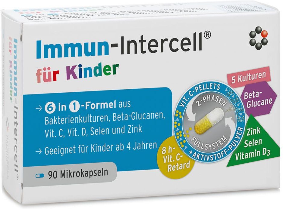 Immun-Intercell für Kinder Hartk.verä.Wst.-Frs. 90 St Hartkapseln mit veränderter Wirkstofffreisetzung