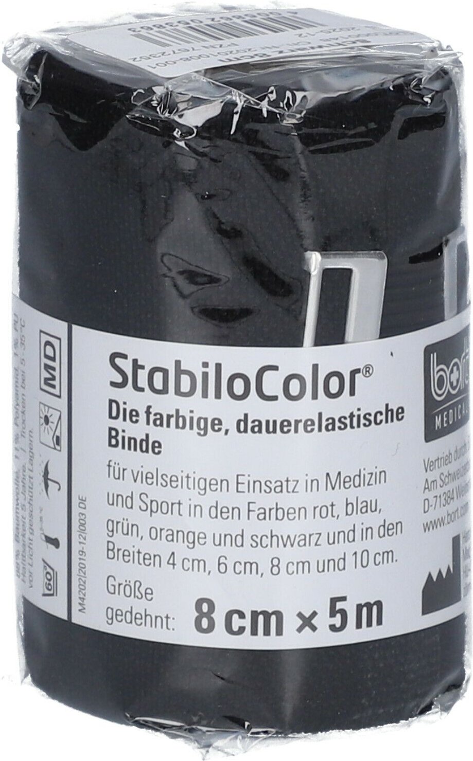 Bort StabiloColor Binde 8 cm schwarz 1 St Binden