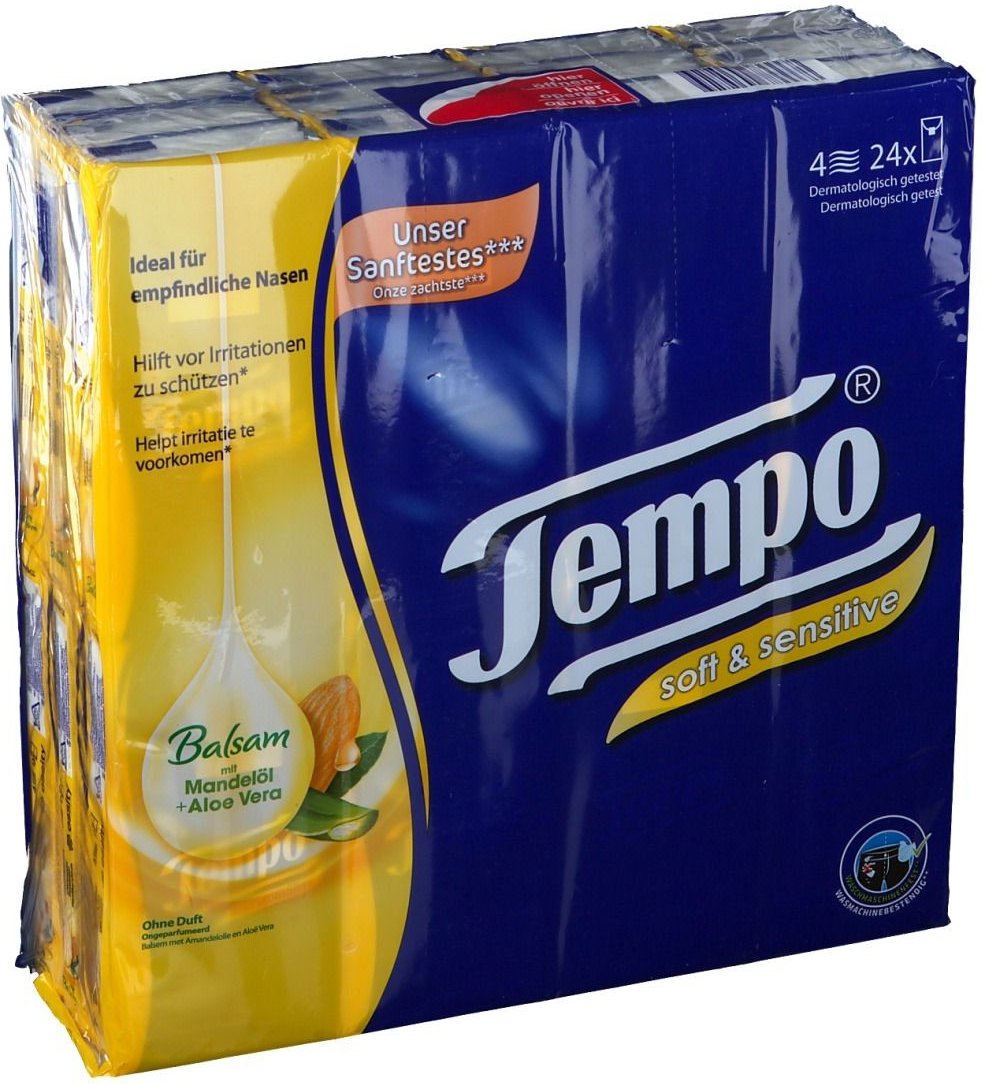 Thumbnail - Tempo Taschentücher soft & sensitive 24x9 St Tücher
