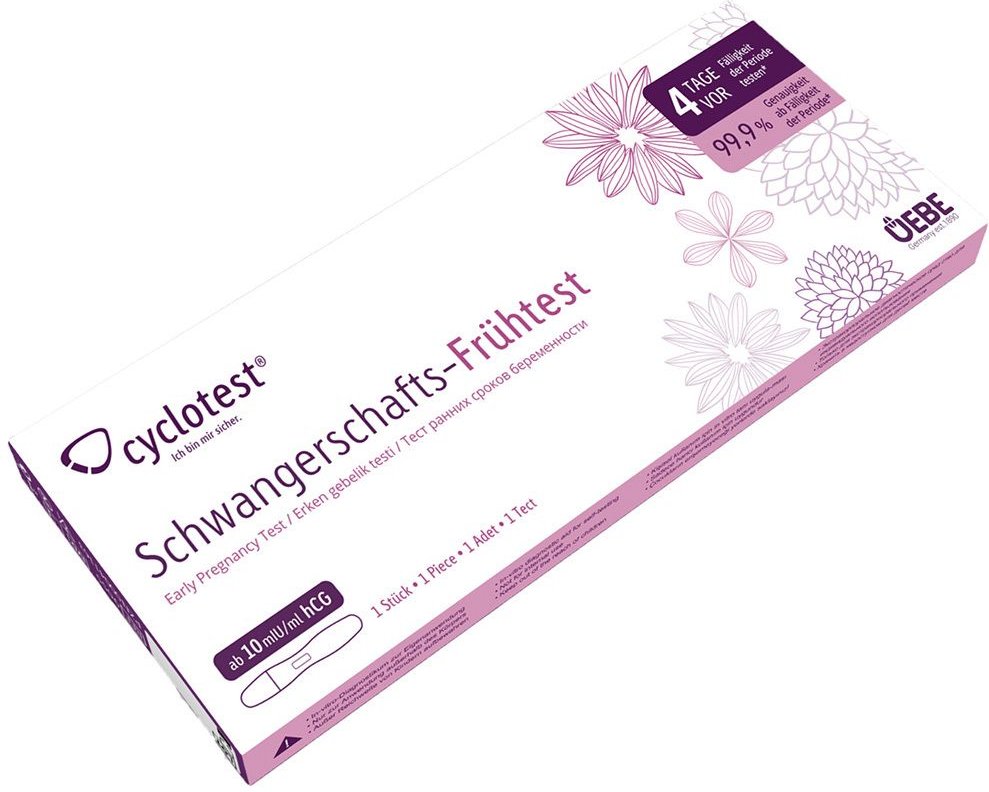 Cyclotest Schwangerschafts-Frühtest 10 mlU/ml Urin 1 St Test