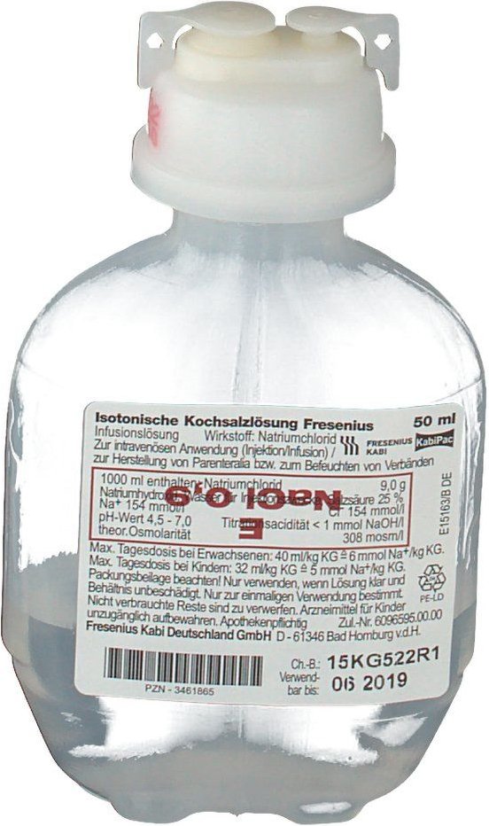 Thumbnail - Isotonische Kochsalzlösung 100ml halbgefüllt 10x50 ml Infusionslösung