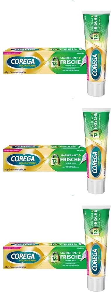 Corega Ultra Haftcre Frisc x3 3x40 g Creme
