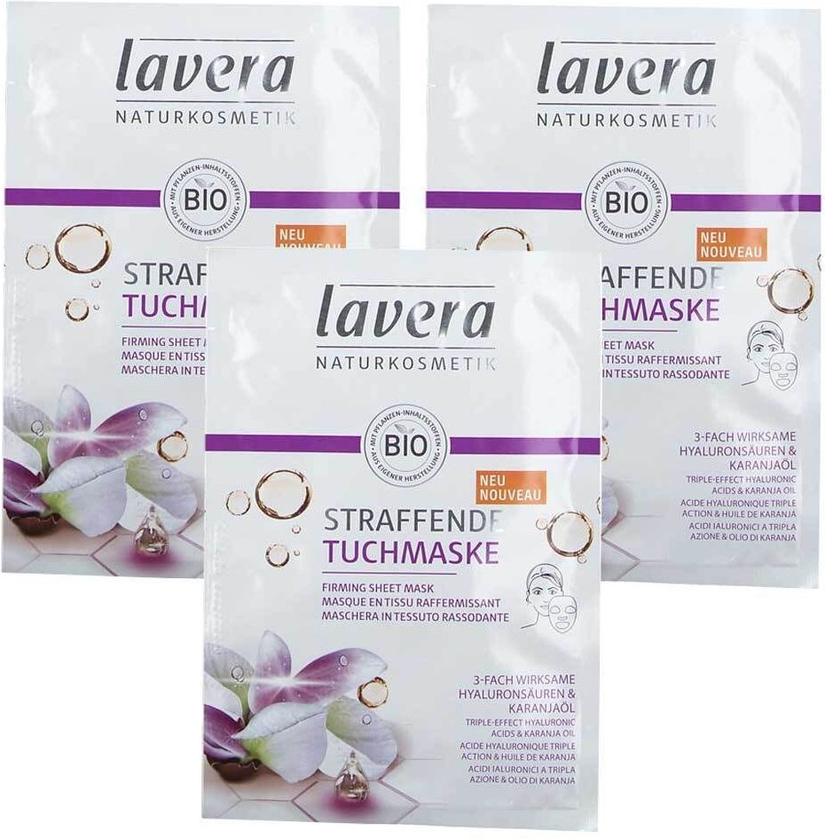 3 x lavera Tuchmaske straffend St Tücher