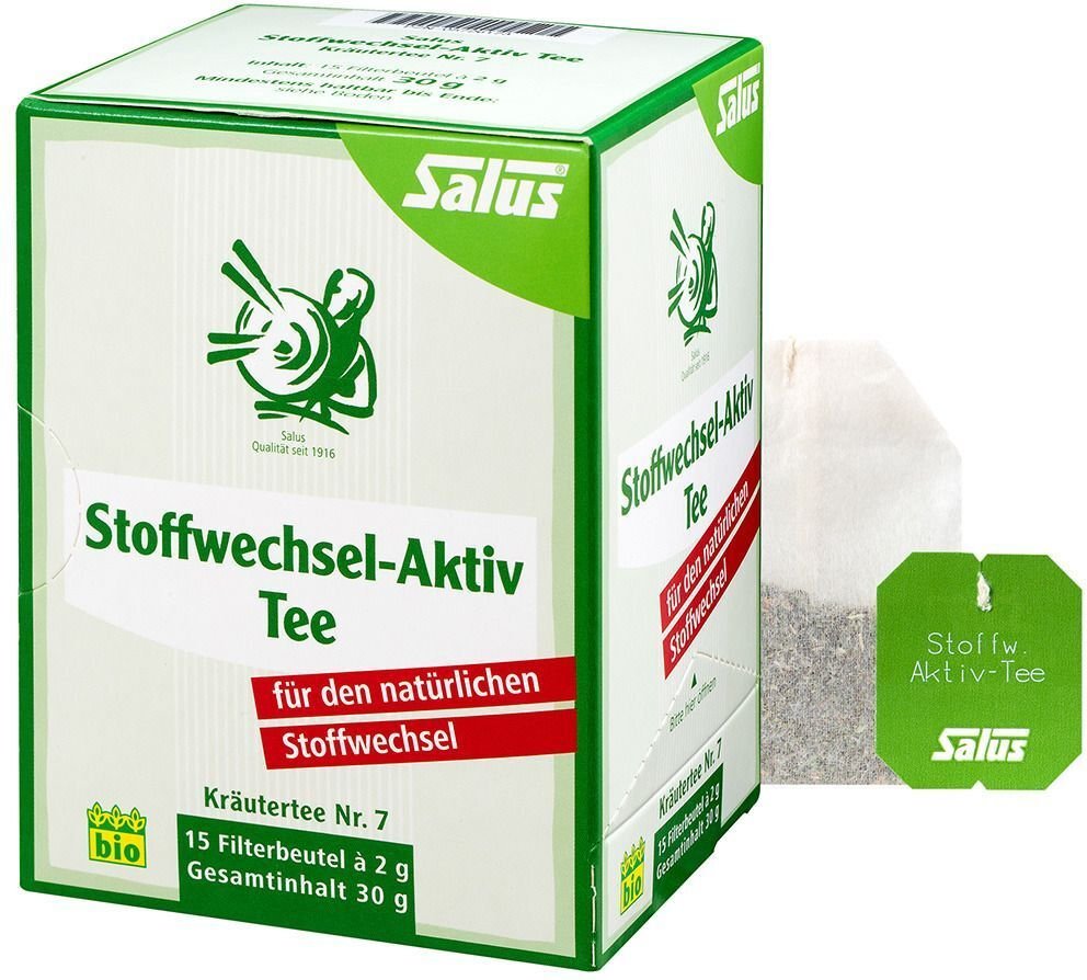 2x Stoffwechsel-Aktiv Tee Kräutertee Nr.7 Bio Salus 2x15 St Filterbeutel