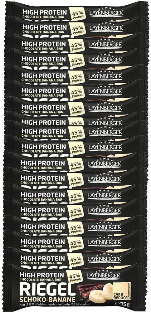 Layenberger LowCarb.one Protein Riegel, Schoko-Banane 18x35 g Riegel