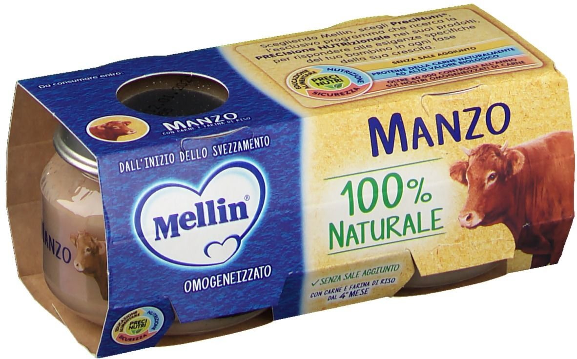 Mellin Omog Manzo 2X80G 2x80 g Brei