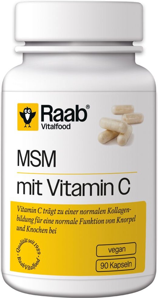 Thumbnail - Raab Vitalfood MSM mit Vitamin C Kapseln 90 St